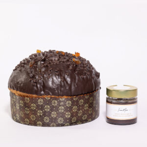 Panettone Albicocca e Cioccolato con crema spalmabile al fondente